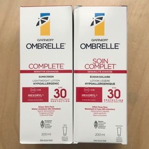 2 Garnier Ombrelle Sensitive 30 SPF Sunscreens